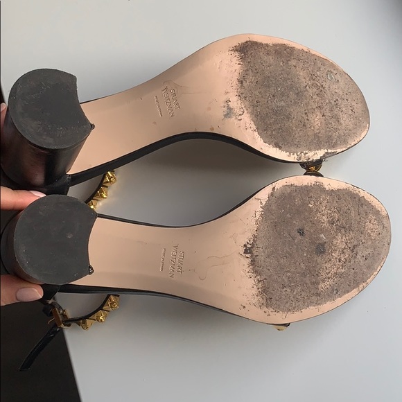 Stuart weitzman black and gold sandals - Picture 9 of 11